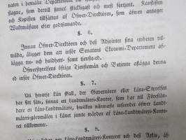 Hans Kejserliga Majestäts Nådiga Förordning om Landmäteri-Styrelsen i Finland och öfrige till... derstädes hörande Tjenstemän -manmittaushallinnon määräykset 1848