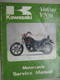 Kawasaki Vulcan VN750 Motorcycle Service Manual -korjaamokirja