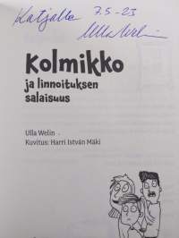 Kolmikko ja linnoituksen salaisuus (signeerattu, tekijän omiste)