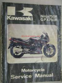 Kawasaki Ninja 750R GPX750R Motorcycle Service Manual -korjaamokirja