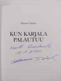 Kun Karjala palautuu (signeerattu, tekijän omiste)