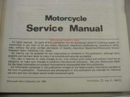 Kawasaki Ninja 750R GPX750R Motorcycle Service Manual -korjaamokirja