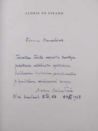 Aldrig en strand : valda dikter 1927-39 (signeerattu, tekijän omiste)