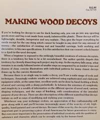 Making Wood Decoys