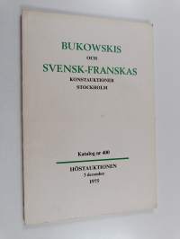 Bukowskis och Svensk-Franskas konstauktioner Stockholm - Katalog nr 400