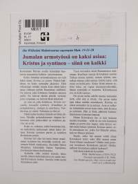 Armo riittää 3-4/2015 : Vanhaa ja uutta armon valtakunnasta nykyajan ihmiselle
