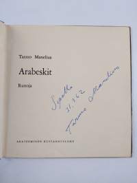 Arabeskit : runoja (signeerattu, tekijän omiste)