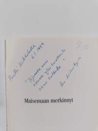 Maisemaan merkinnyt : kuvarunokirja (signeerattu, tekijän omiste)