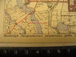 Karttanäyte Topografikunnan perustamisen ajalta (1812)