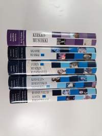Suomen musiikin historia 1-4  +Kirkkomusiikki : Ruotsin vallan ajasta romantiikkaan ; Kansallisromantiikan valtavirta ; Uuden musiikin kynnyksellä ; Aikamme musii...