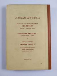 Vox Romana - Excerpta e scriptoribus latinis ; ad usum scholarum et universitatis