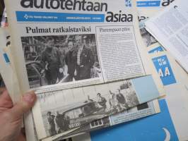 Autotehtaan asiaa - Kokoonpano - Lähivalo - Oy Saab-Valmet Ab tehtaan hebkilöstölehtiä noin 60 kpl erä vv. 1981-90