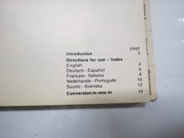 SKF Bearings for motor vehicles 1976 part 1 designations, dimensions, illustrations -laakerien luettelo