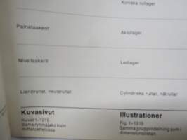 SKF Bearings for motor vehicles 1976 part 1 designations, dimensions, illustrations -laakerien luettelo