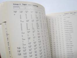 SKF Bearings for motor vehicles 1976 part 1 designations, dimensions, illustrations -laakerien luettelo