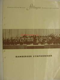Allegro konserttitoimisto Bamberger Symphoniker 15.41956 -konserttiohjelma