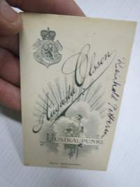 Atelier Augusta Olsson, Reinhold Pettersson -visiittikorttivalokuva, visit car photograph, cdv