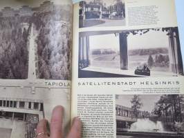 Architektur und Kultiviertes Wohnen -saksan- ja englanninkielinen arkkitehtuurin ja asumisen erikoisjulkaisu, mm. Tapiolan kaupunginosan esittely ja suomi-design