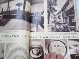 Architektur und Kultiviertes Wohnen -saksan- ja englanninkielinen arkkitehtuurin ja asumisen erikoisjulkaisu, mm. Tapiolan kaupunginosan esittely ja suomi-design