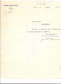 Pargas Andelshandel  m.b.t Pargas 1921  -   firmalomake