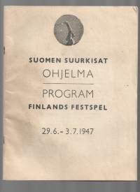 Suomen Suurkisat Ohjelma 1947    62 sivua