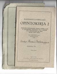 Kansakouluoppilaan Opintokirja  2 - Mellilä Asemanseudun kansakoulu alakansakoulu 1940-42  - koulutodistus