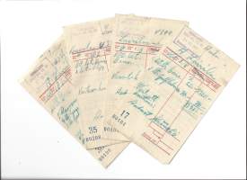 Suomalainen Gulf Kouvolan bensiini as 1947   - firmalomake  4 kpl