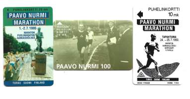 Paavo Nurmi Marathon  3  eril  erä  puhelinkortti
