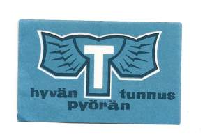 T hyvän pyörän merkki -  tulitikkuetiketti