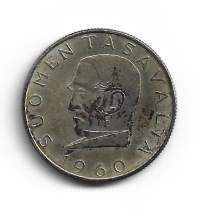 1000  markkaa  1960 hopeaa