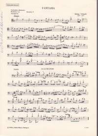 Sello-/pianonuotit - Johan Schenk - 12 Pieces for violoncello I (1-6), 1958. Erilliset sellonuotit mukana. Katso sisältö kuvista.