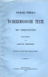 Volmari Porkka&#039;s Tscheremissische Texte mit Übersetzung