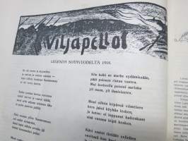 Lumikukkia 1918 joululehti, toimittanut Toivo Tarvas &amp; Joseph Alanen (jolta myös kansikuvitus)