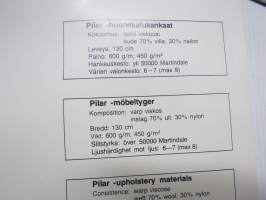 Tammervilla Pilar kangas- / värimallit-myyntiesite