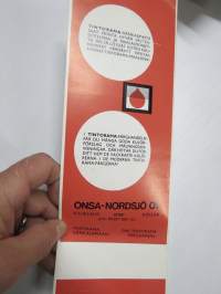 MOK - Tintorama - Bindoplast / Sisäseinä / Redy / Pansarol -maalit - Onsa-Nordsjö -värikartta