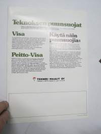 Teknos puunsuojat Visa - Visa-Peitto 1980 -värikartta