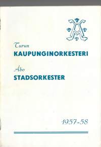 Turun Kaupunginorkesteri  - 1957-1958  käsiohjelma