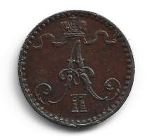 1 penni  1869 iso risti, ei palloa
