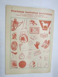 Apu 1937 nr 51-52, Joulunumero, Joulukuusen voittokulku, Siirtolaisen joulu, Hullun uni, ajanvietelehti