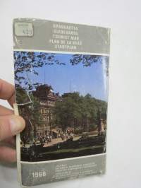 Helsinki opaskartta 1968, erilliset kartat 2 kpl, katu- ja paikannimistö (osoiteluettelo) kansiossa