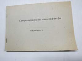 Lampaanhoitajan muistiinpanoja lampolasta