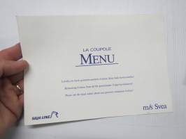 Silja Line M/S Svea La Coupole Menu