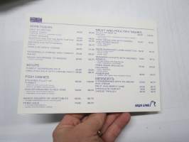 Silja Line M/S Svea La Coupole Menu