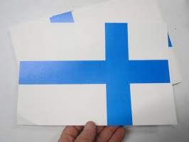 Suomen lippu, paperille / ohuelle kartongille painettu, 2-puolinen