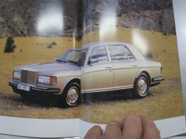 Rolls-Royce Silver Spur, Corniche, Silver Spirit -myyntiesite, englanninkielinen