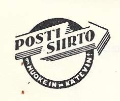 Postisäästöpankin siirtokonttori Helsinki 1948 kiertokirje  - firmalomake
