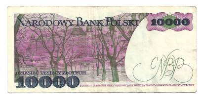 Puola 10 000 Zlotych 1987  - seteli