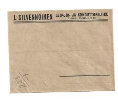 J Sivennoinen Leipuri- ja Kondiittoriliike Turk  firmakuori  kulkematon 1917