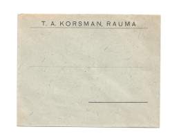 T A Korsman Rauma  firmakuori  kulkematon 1917-18