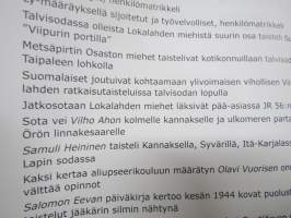 Lokalahtelaiset sodissa 1939-1945 - Veteraani- ja lottamatrikkeli, rintama- ja kotirintamakuvauksia